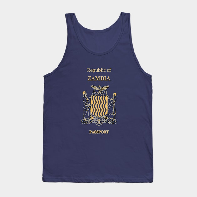 Zambia passport Tank Top by Travellers